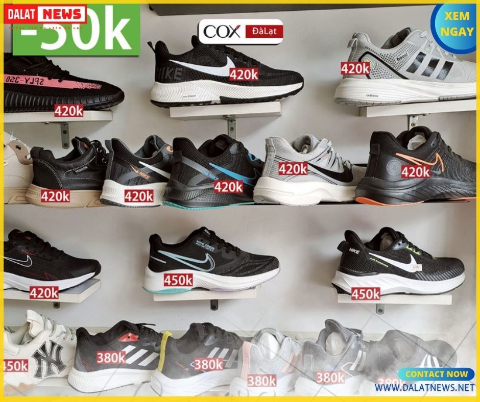 Shop giày COX Đà Lạt với đa dạng mẫu mã
