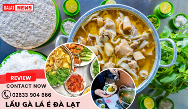 Lẩu gà lá é Đà Lạt