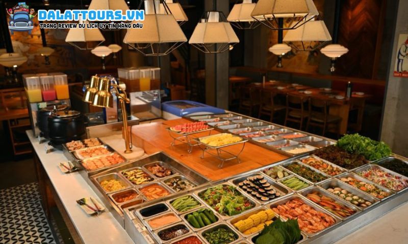 Thực đơn quán Buffet Ucupbap đa dạng