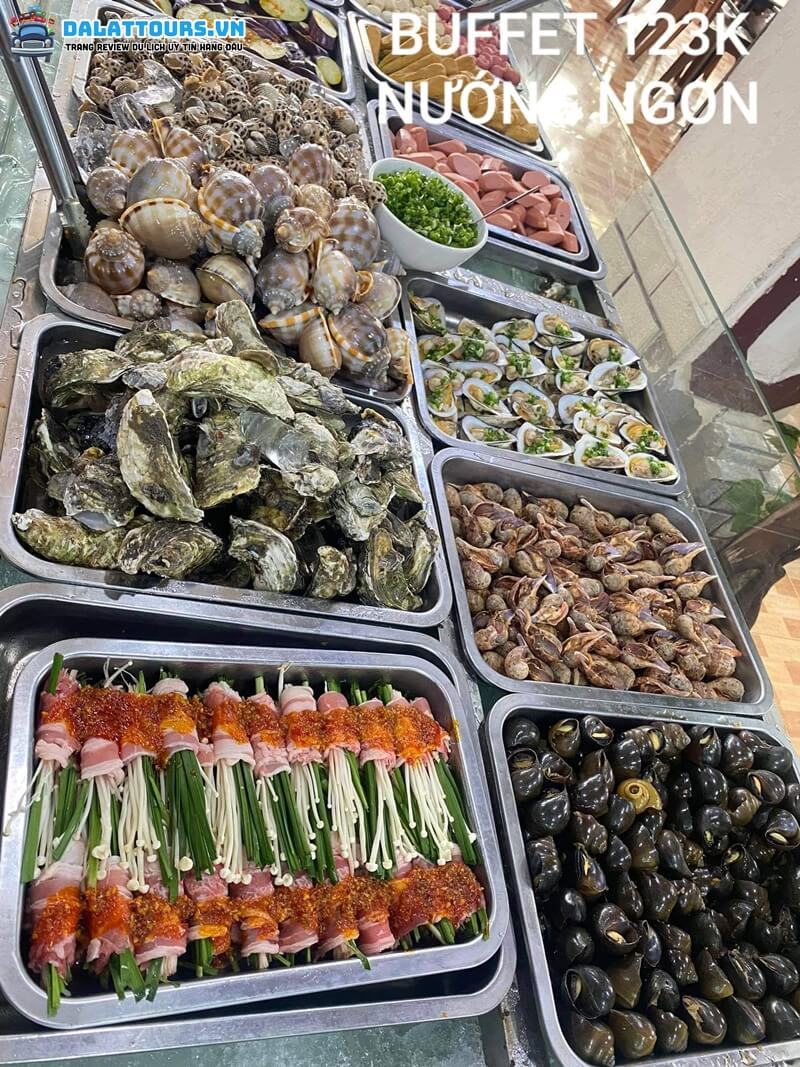 Buffet 123k đa dạng món ăn