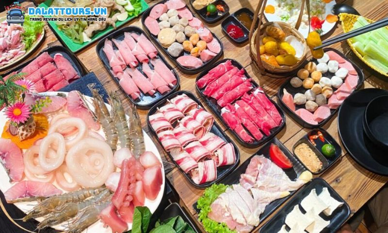 Thực đơn buffet đa dạng ở Nhà Hàng Orifood BBQ & Hotpot 