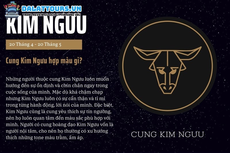 Cung Kim Ngưu hợp với màu gì