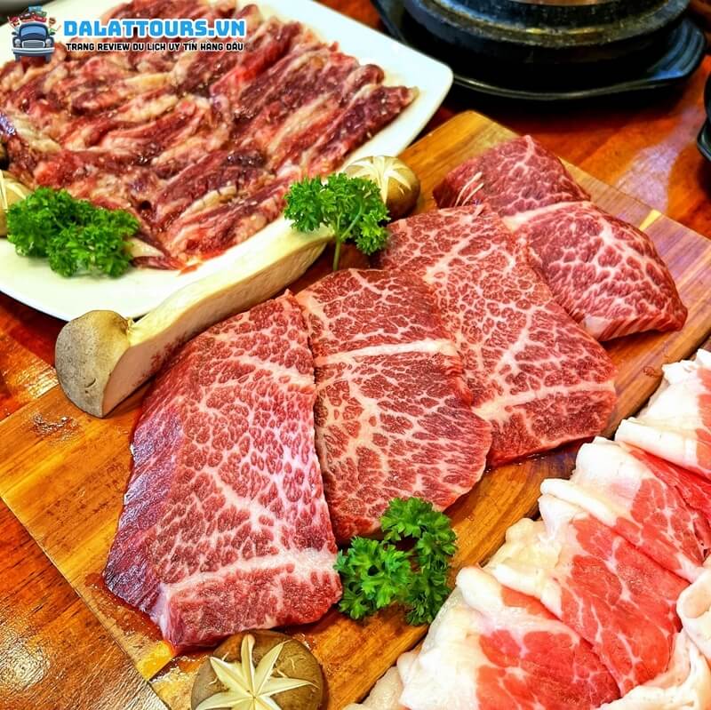 Nguyên liệu tươi sống tại Gangnam BBQ