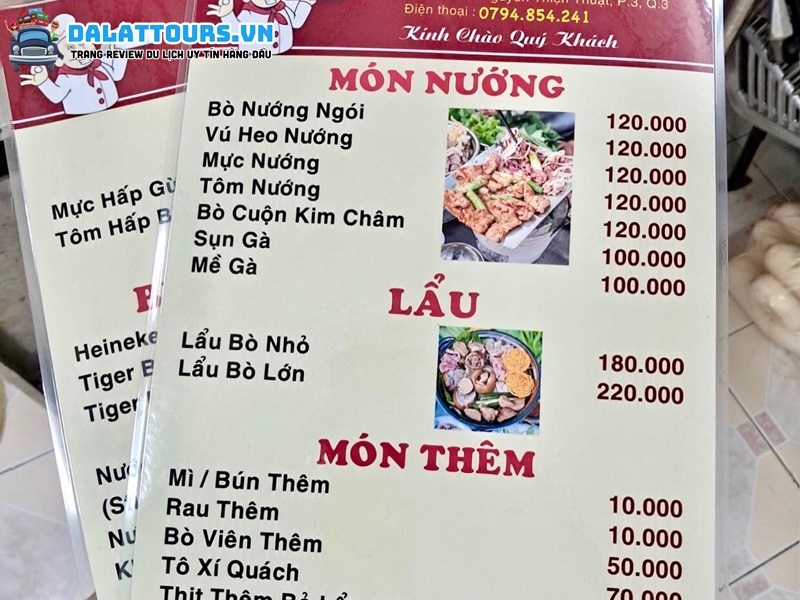 Giá lẩu bò cô Tư