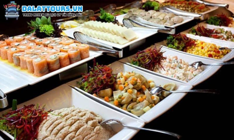 Nhà hàng Buffet Chay An Đông đa dạng món ăn