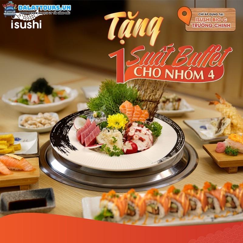 Quán buffet iSushi Cao Thắng menu hấp dẫn