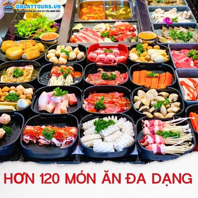 Menu buffet đa dạng tại Sik Dak Fook