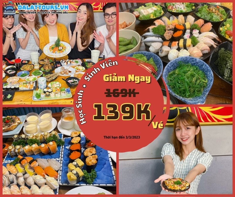 Khuyến mãi hấp dẫn tại Buffet Sushi Kunimoto