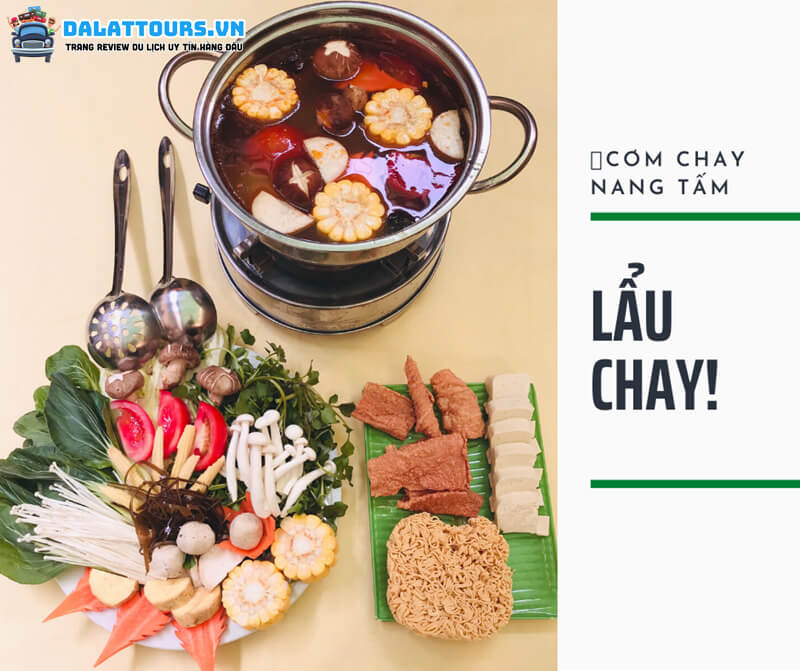 Món lẩu chay tại Nhà hàng Nàng Tấm