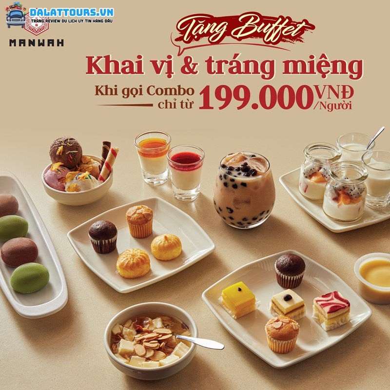 Tráng miệng buffet tại Manwah